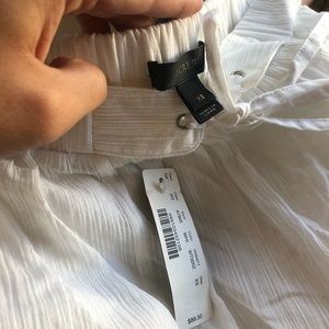 Brand New J. Crew 100% Cotton White Long Skirt XS